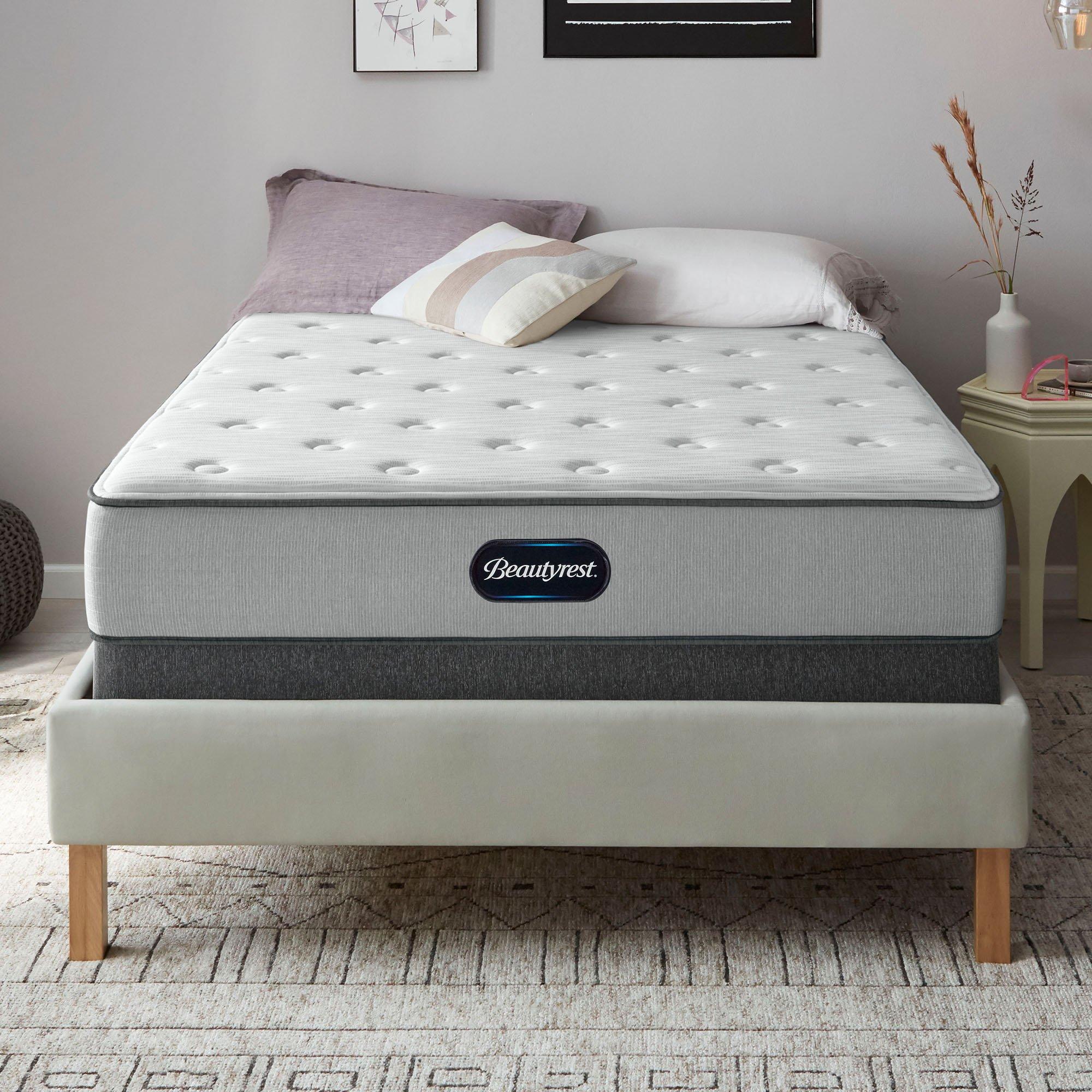 Rent to Own Beautyrest Tight Top Medium Firm Queen Mattress with Woodhaven Split Foundation at